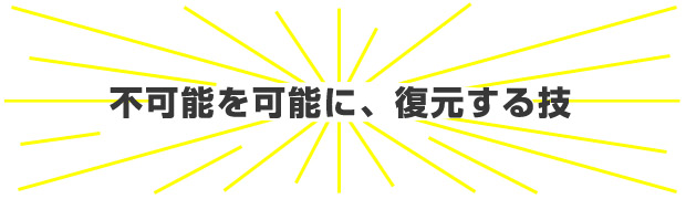 不可能を可能に、復元する技